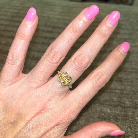 NWOT Moon & Meadow Gold Sculptural Knot Ring- size 7 - Picture 3 of 7